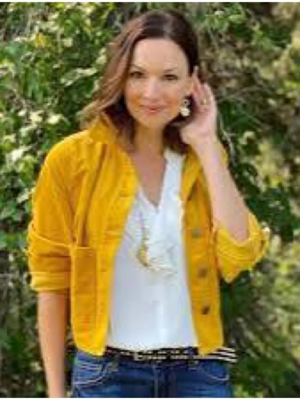 Cabi Citizen Women's Mustard Button-Front Jacket